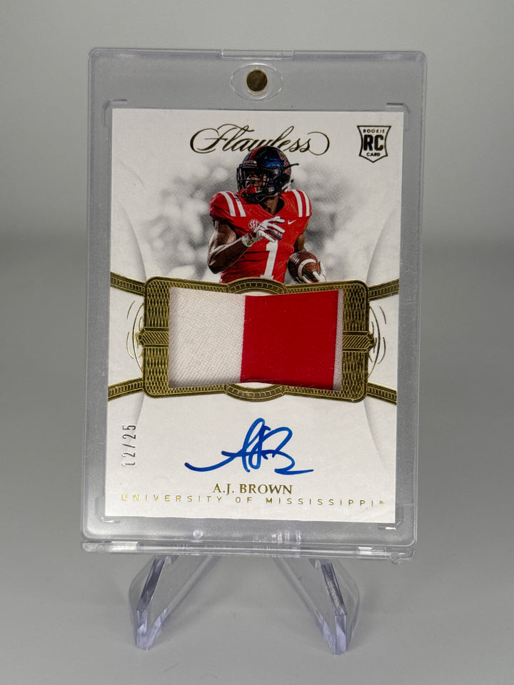 AJ Brown 2019 Panini Flawless Collegiate Rookie Patch Auto, 12/25