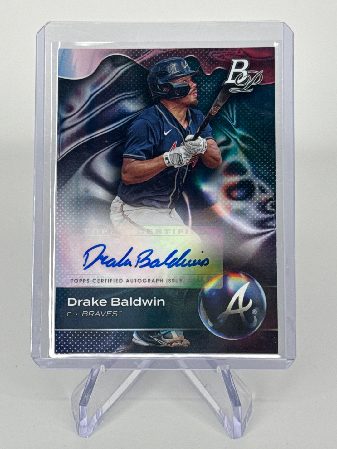 Drake Baldwin 2023 Topps Bowman Platinum Top Prospects Auto, Card Number TOP-26