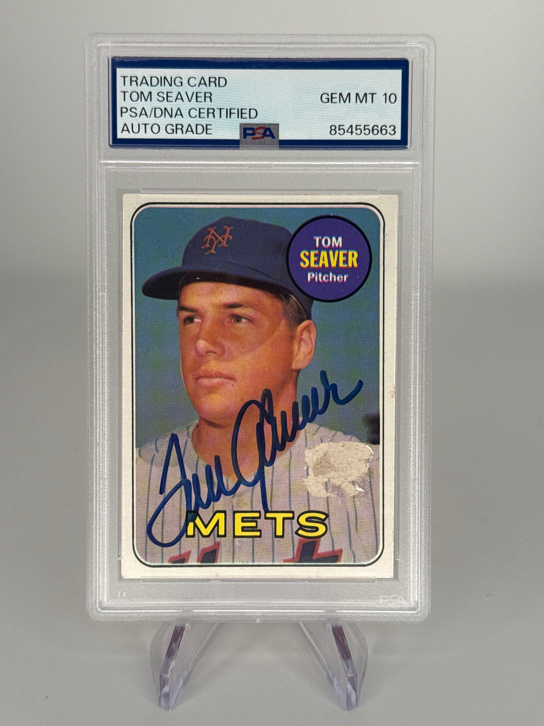 Tom Seaver 1969 Topps, PSA 10 Gem Mint Auto