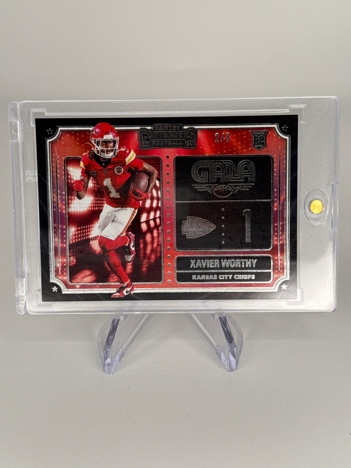 Xavier Worthy 2024 Panini Contenders Gala Ticket Black Rookie, 2/8