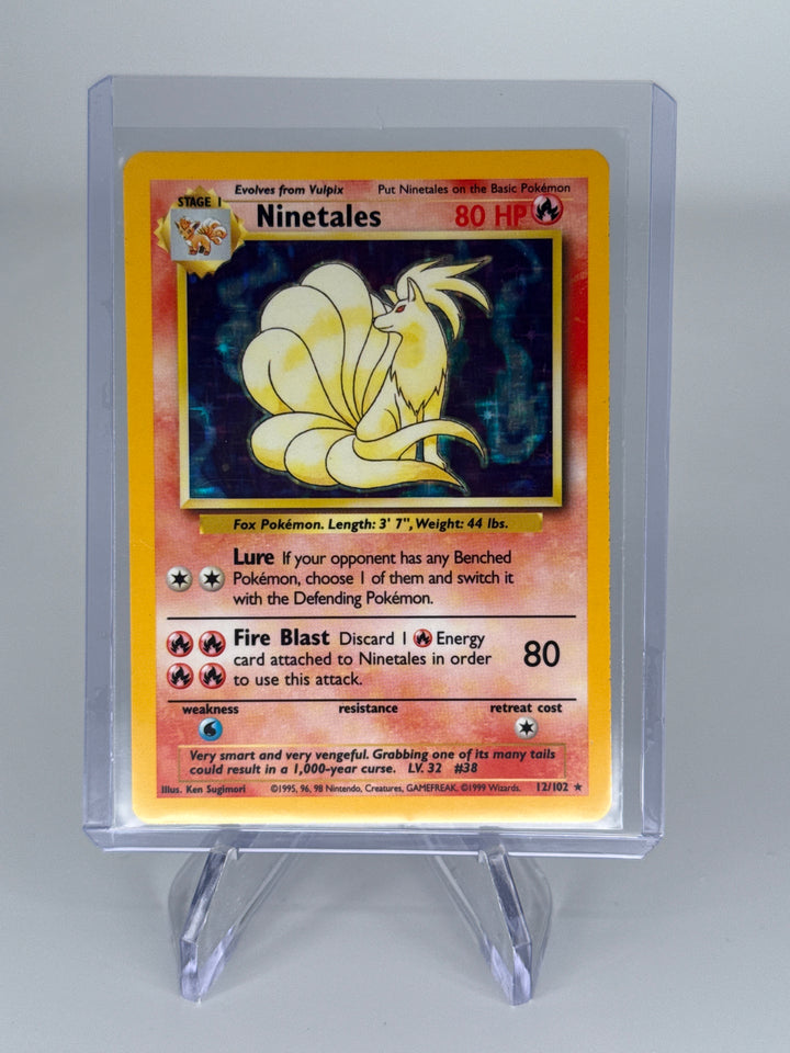 Pokemon TCG 1999 Ninetales Base Set Holo, 12/102