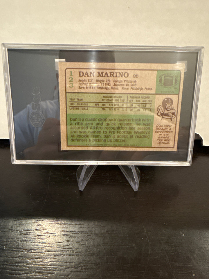 Dan Marino 1984 Topps Rookie, SGC 8