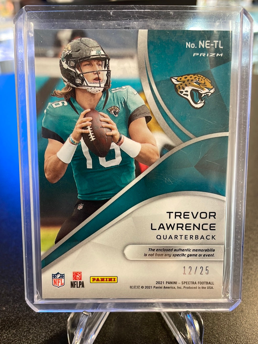 Trevor Lawrence 2021 Panini Spectra Rookie Jersey Relic
