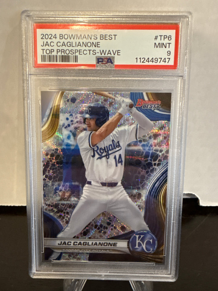 Jac Caglianone 2024 Bowman's Best Top Prospects Wave, PSA 9 Mint
