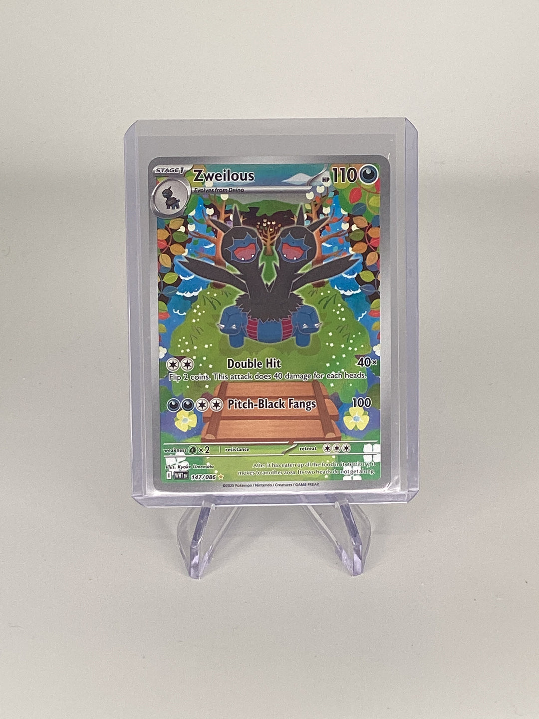 Pokemon TCG 2025 Zweilous White Flare Full Art Illustration Rare, 147/086