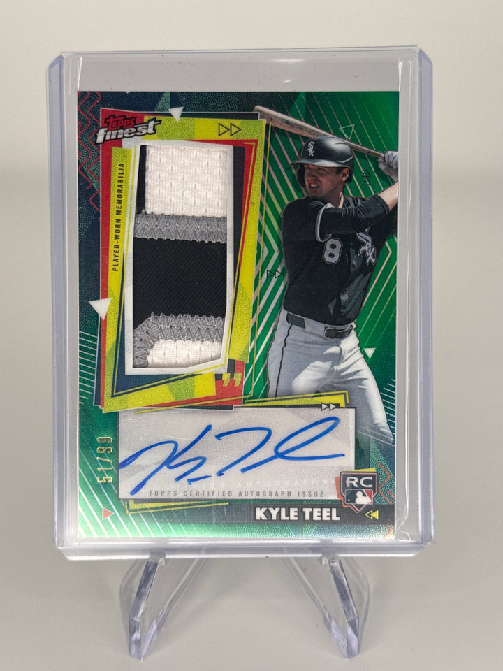 Kyle Teel 2026 Topps Finest Rookie Patch Auto Green, 51/99