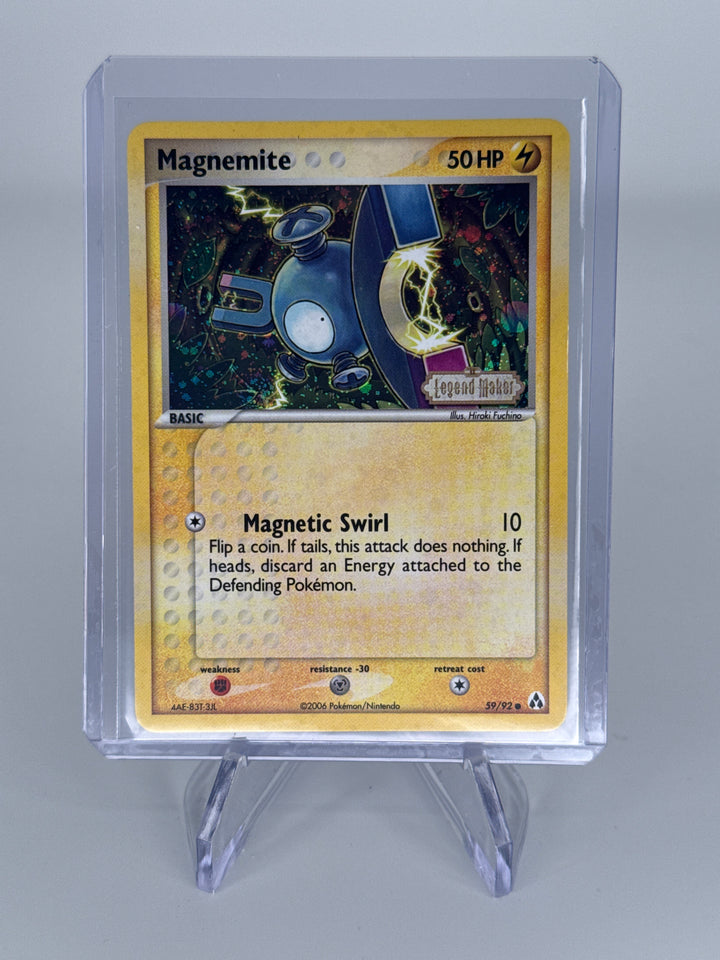 Pokemon TCG 2006 Magnemite EX Legend Maker Stamped Holo, 59/92