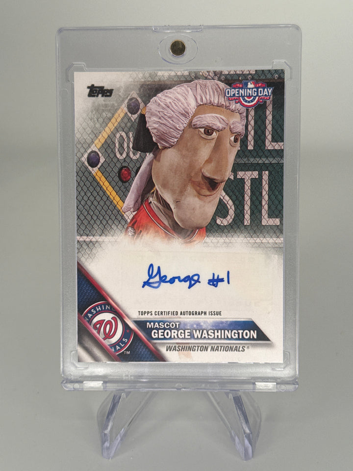 Mascot George Washington 2016 Topps Opening Day Auto
