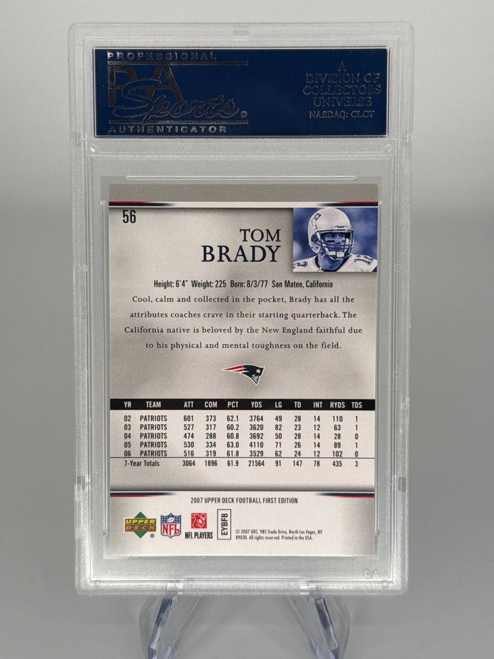 Tom Brady 2007 Upper Deck First Edition, PSA 10 Gem Mint