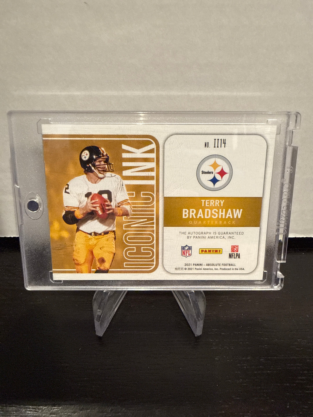 Terry Bradshaw 2021 Panini Absolute Iconic Ink Auto, 03/15