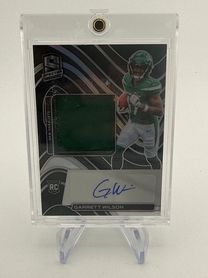 Garrett Wilson 2022 Panini Spectra Rookie Patch Auto, 078/125