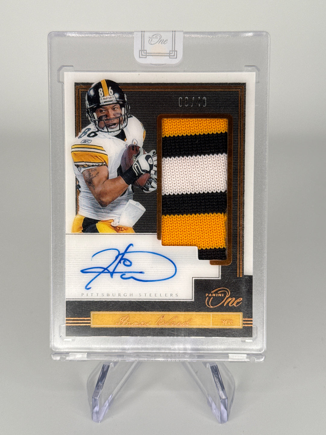 Hines Ward 2018 Panini One Patch Auto, 08/49