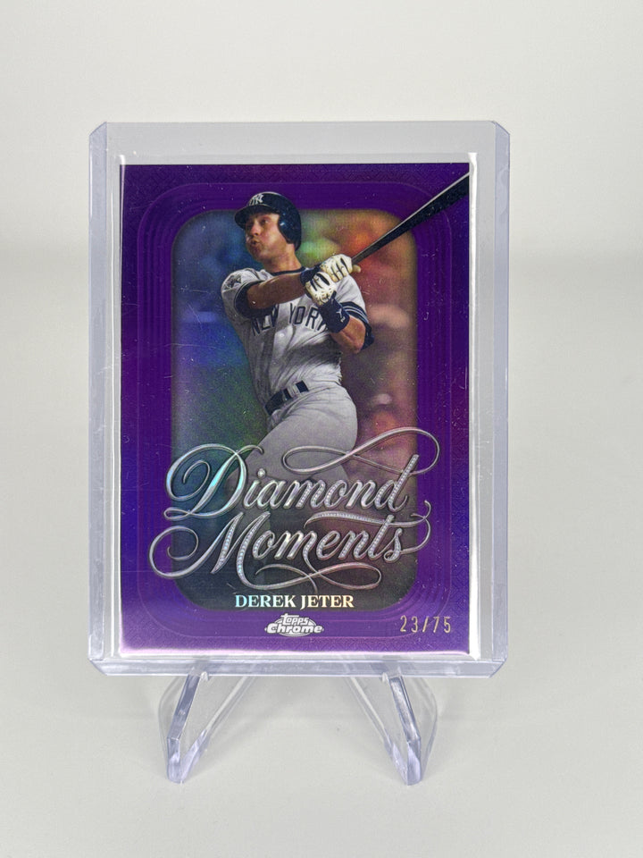 Derek Jeter 2026 Topps Chrome Diamond Moments Purple Refractor, 23/75