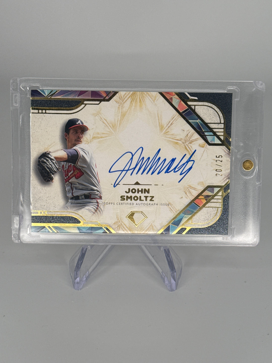 John Smoltz 2025 Topps Diamond Icons Diamond Auto, 20/25