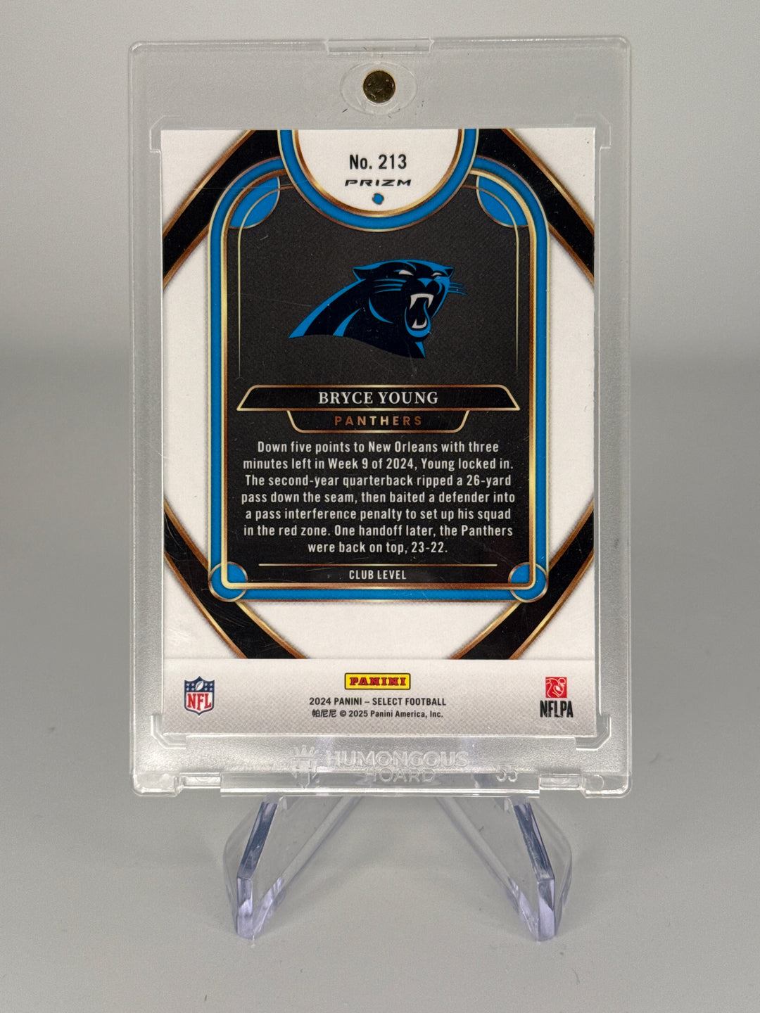 Bryce Young 2024 Panini Select Club Level Zebra SSP