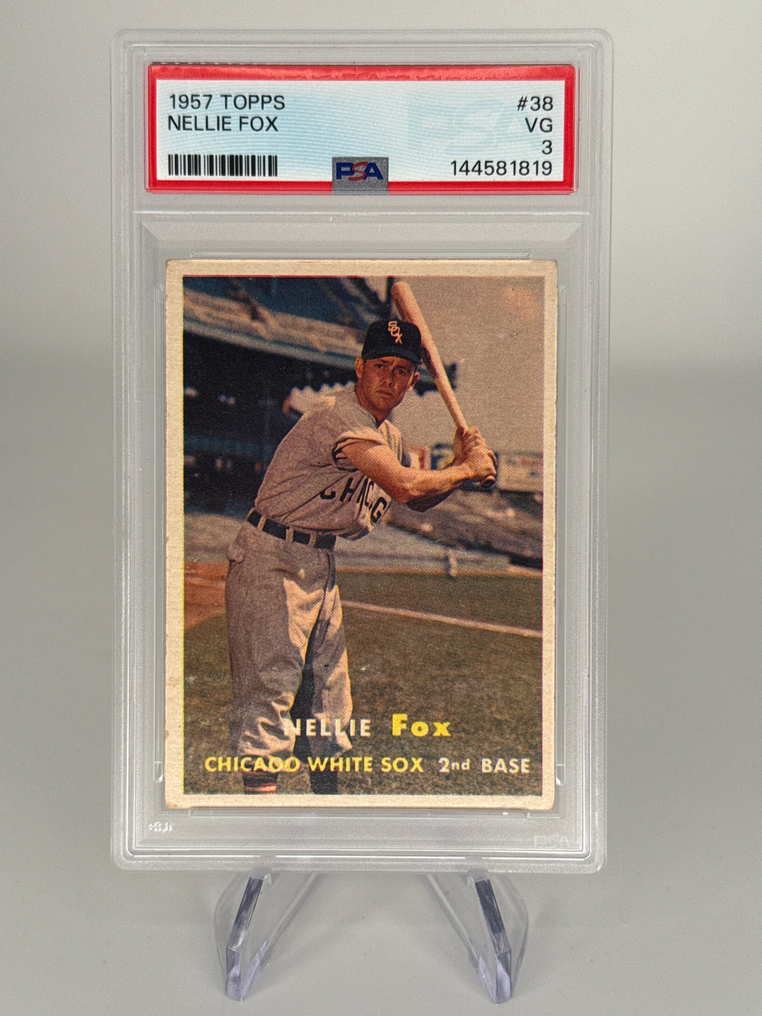 Nellie Fox 1957 Topps, PSA 3