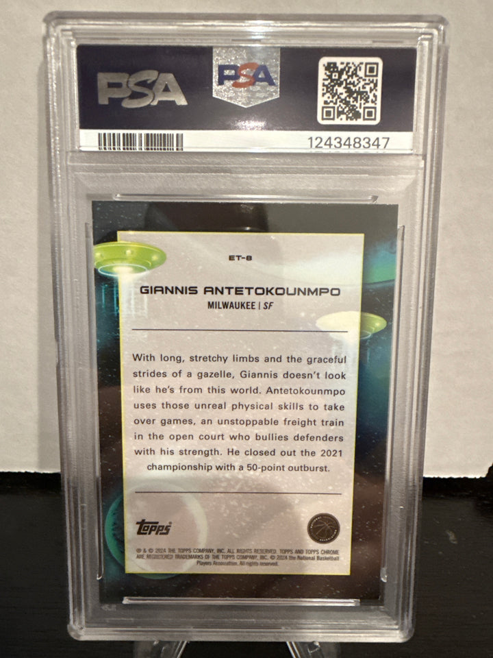 Giannis Antetokounmpo 2023 Topps Chrome Cosmic Extraterrestrial Talent, PSA 10 Gem Mint