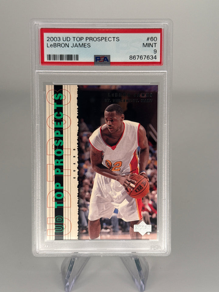 Lebron James 2003 Upper Deck Top Prospects, PSA 9 Mint