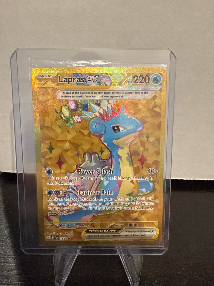 Pokemon TCG 2024 Lapras EX Black Star Promo Full Art, 164