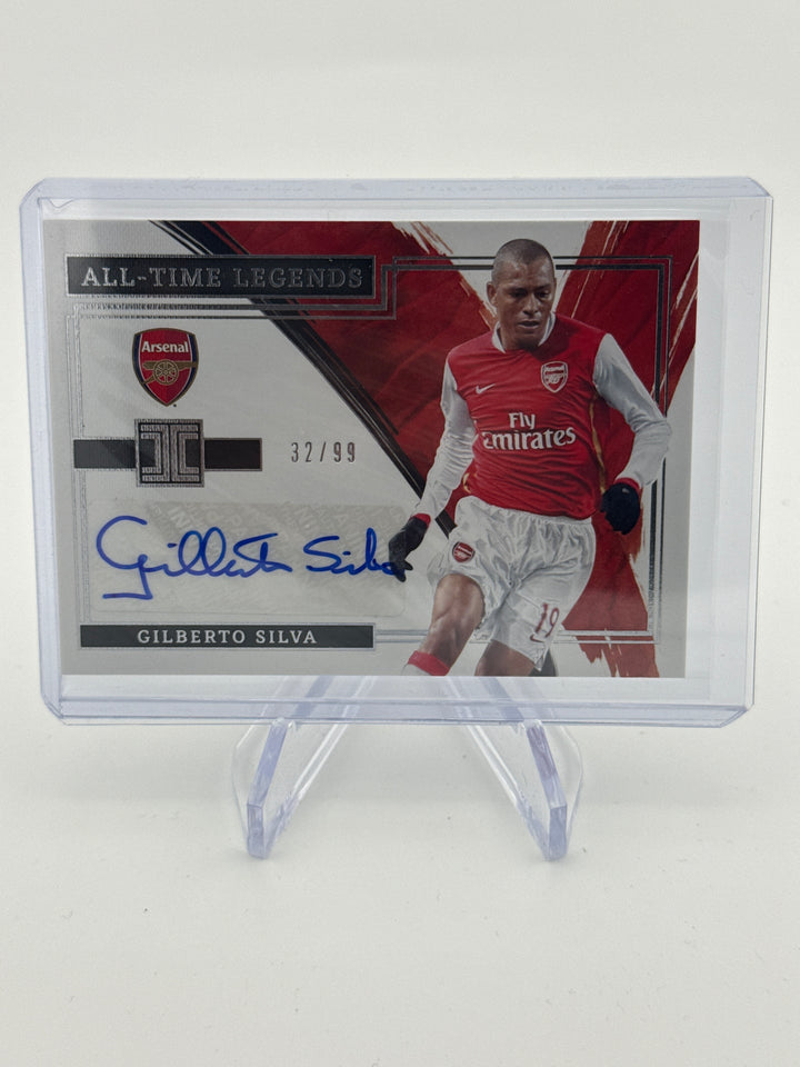 Gilberto Silva 2021-2022 Panini Impeccable All-Time Legends Auto, 32/99