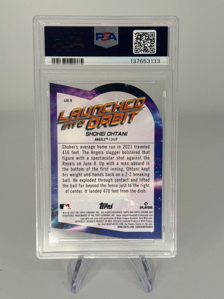 Shohei Ohtani 2022 Topps Chrome Cosmic Launched Into Orbit Die Cut, PSA 10 Gem Mint