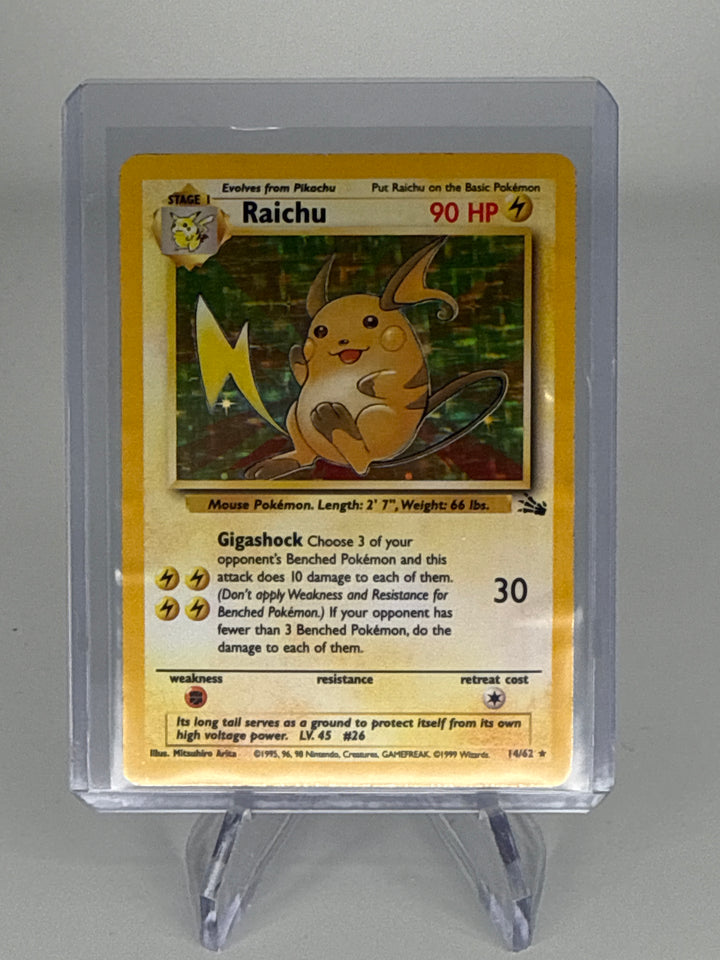 Pokemon TCG 1999 Raichu Fossil Holo, 14/62