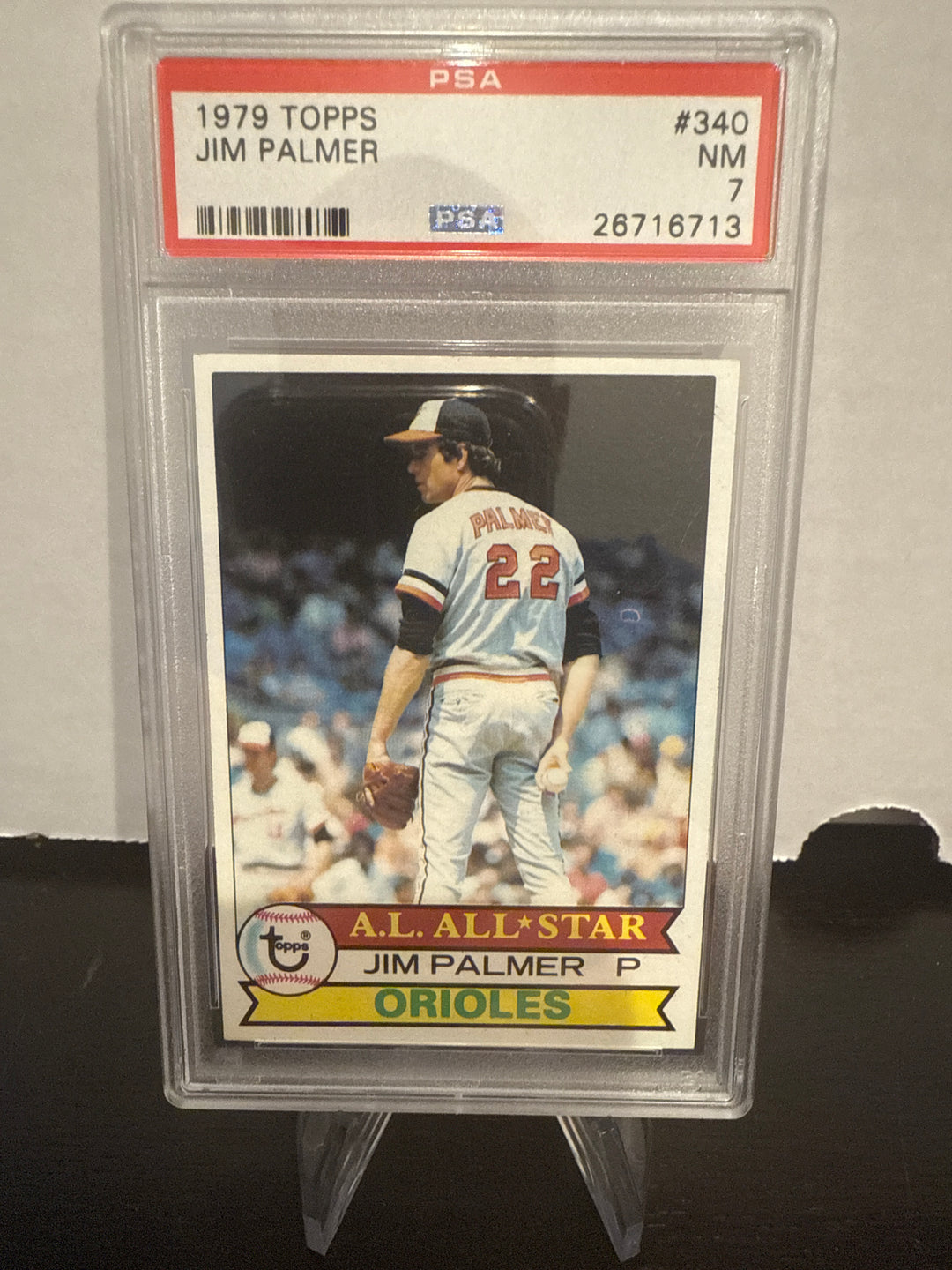 Jim Palmer 1979 Topps AL All Star, PSA 7