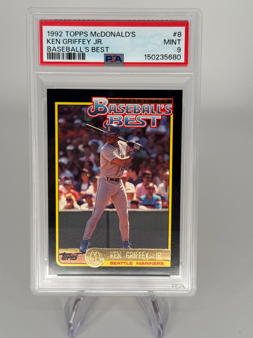 Ken Griffey Jr. 1992 Topps McDonald's Baseball's Best, PSA 9 Mint