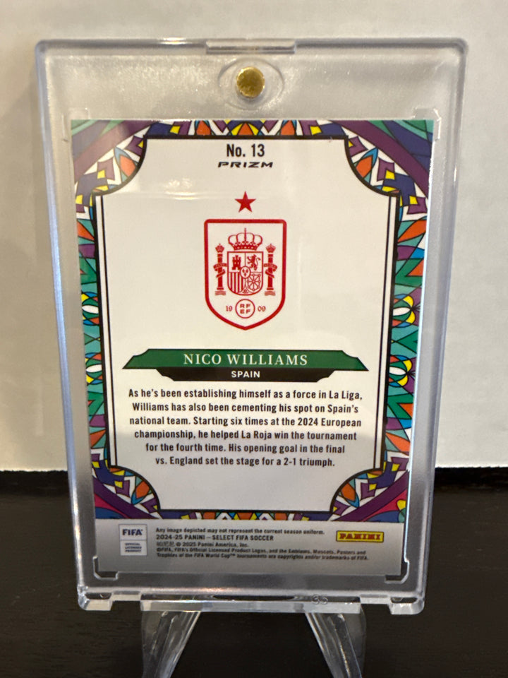 Nico Williams 2024 Panini Select SSP Stained Glass Case Hit
