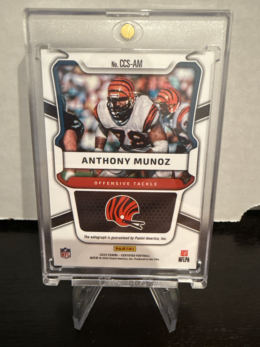 Anthony Munoz 2023 Panini Certified Canton Certified Auto Green, 1/3