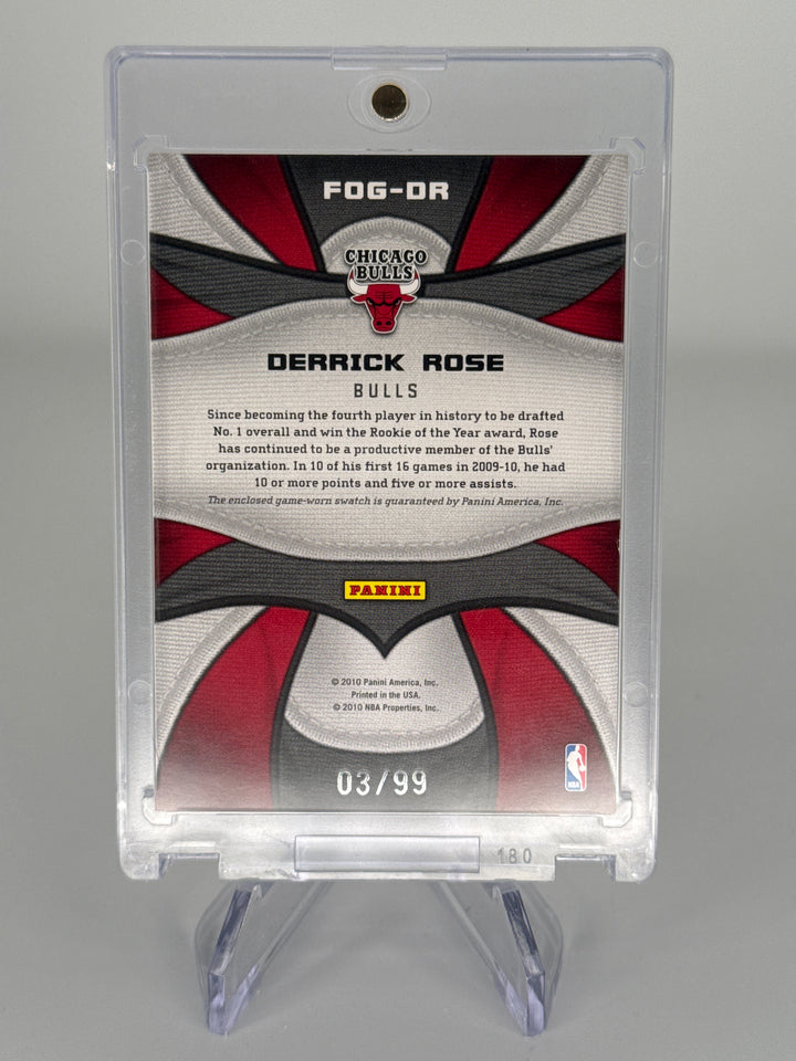 Derrick Rose 2009-2010 Panini Certified Fabric of the Game Patch, 03/99