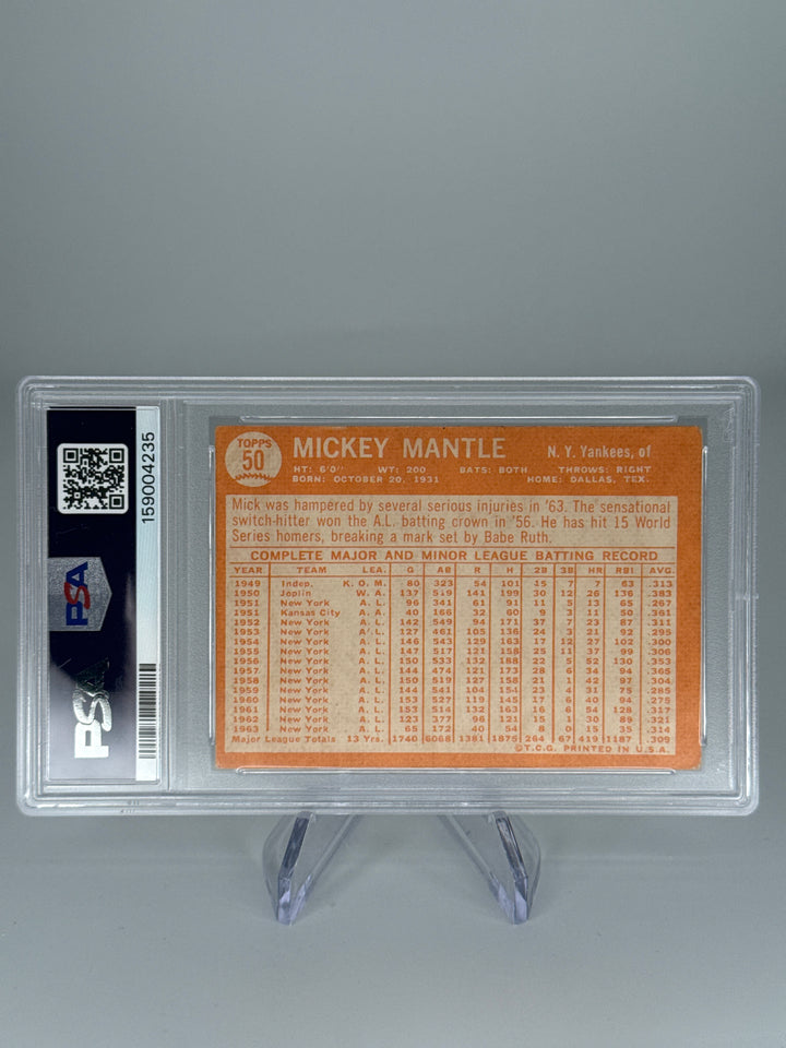 Mickey Mantle 1964 Topps, PSA 2