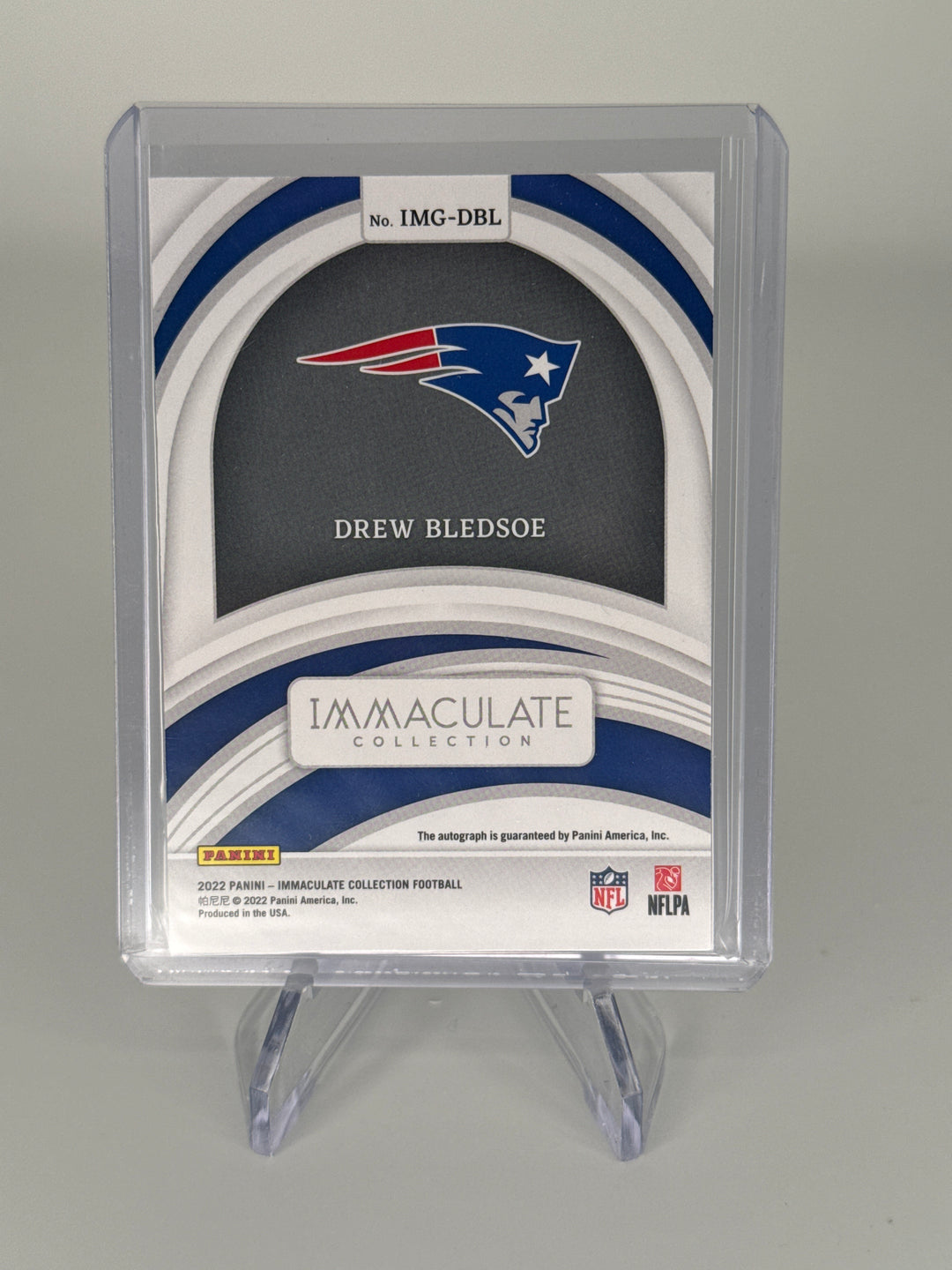 Drew Bledsoe 2022 Panini Immaculate Marks of Greatness Auto, 09/49