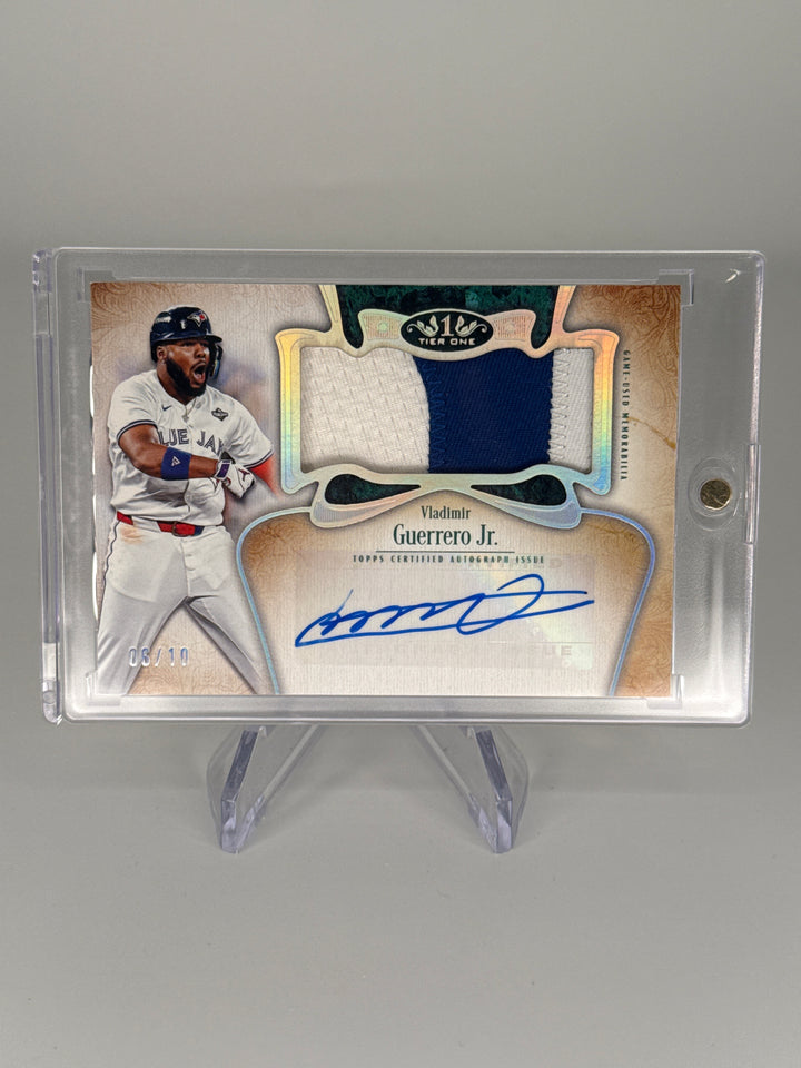Vladimir Guerrero Jr. 2026 Topps Tier One Holo Silver Jumbo Relic Auto, 06/10