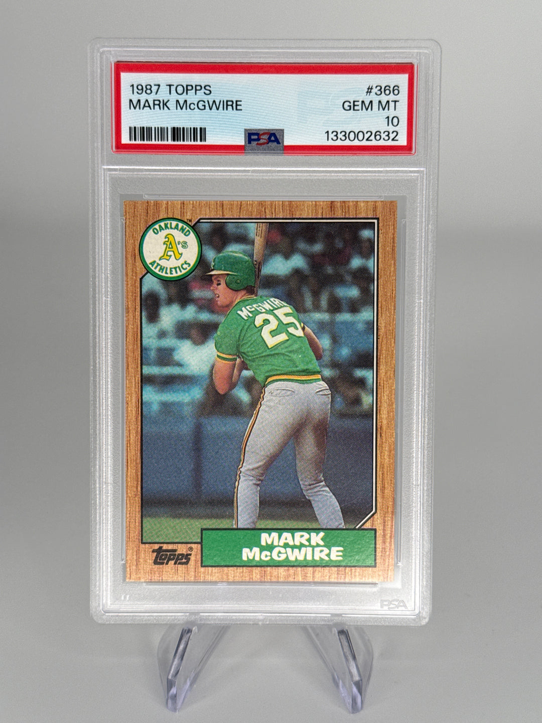 Mark McGwire 1987 Topps Rookie, PSA 10 Gem Mint