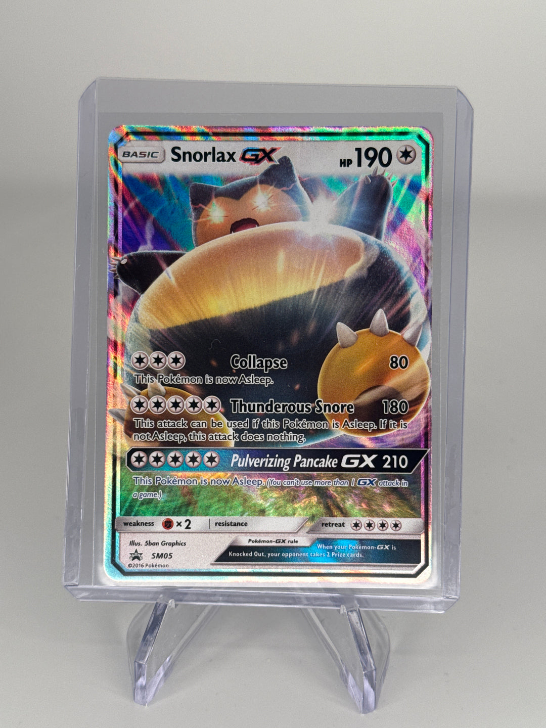 Pokemon TCG 2016 Snorlax GX Sun & Moon Black Star Promo, SM05