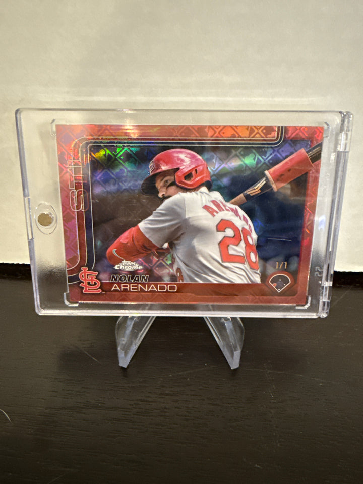 Nolan Arenado 2025 Topps Chrome Logofractor Rose Gold Refractor, 1/1