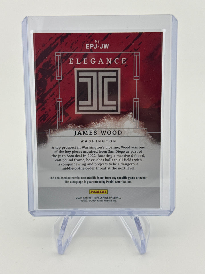 James Wood 2024 Panini Impeccable Elegance Patch Auto, 19/25