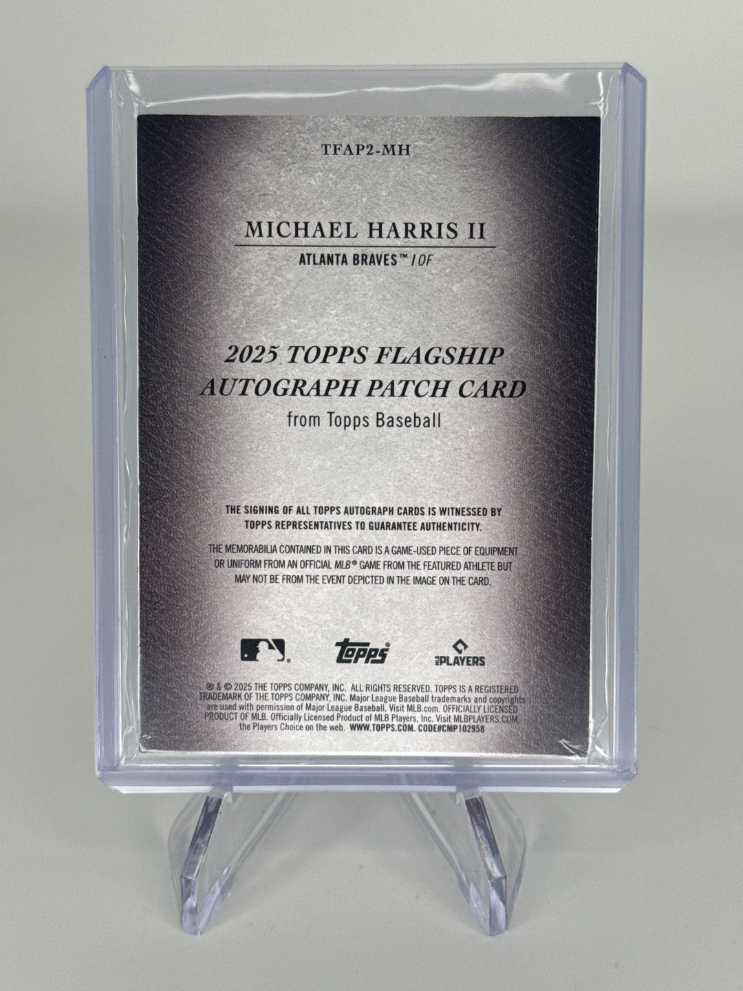 Michael Harris 2025 Topps Flagship Auto Relic Red, 1/5