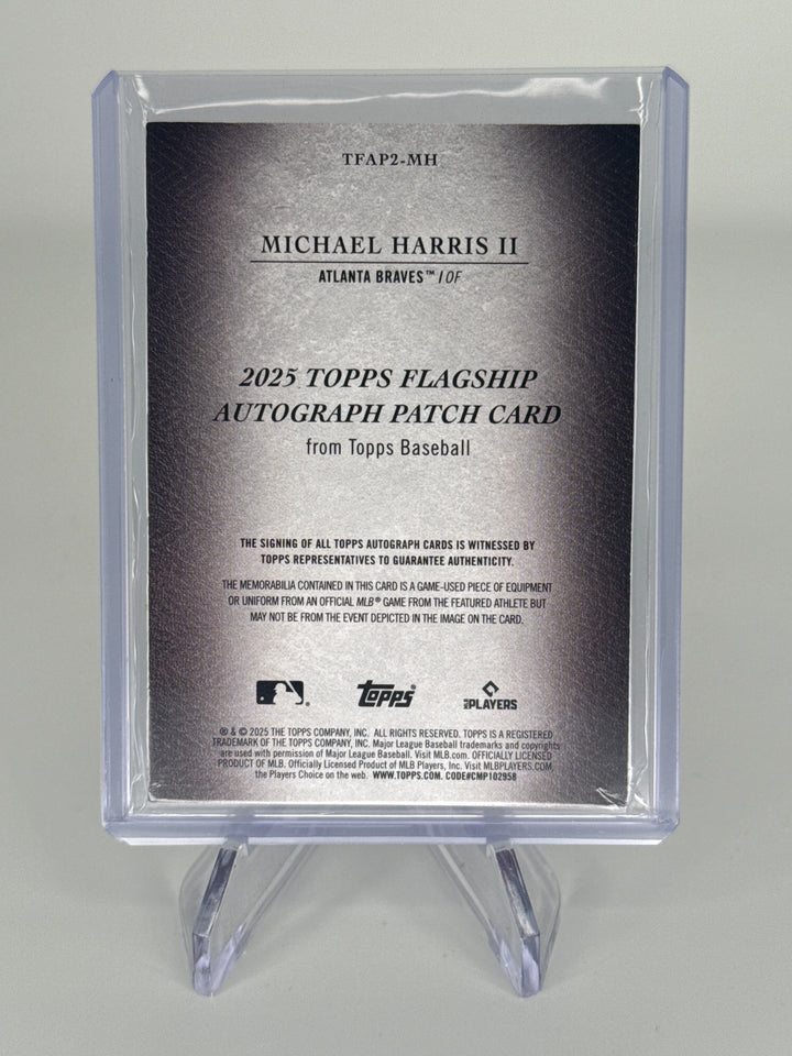 Michael Harris 2025 Topps Flagship Auto Relic Red, 1/5
