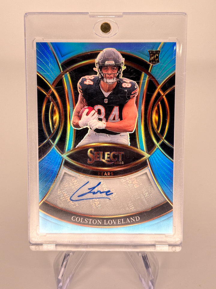 Colston Loveland 2025 Panini Select Light Blue Prizm Rookie Auto, 23/49