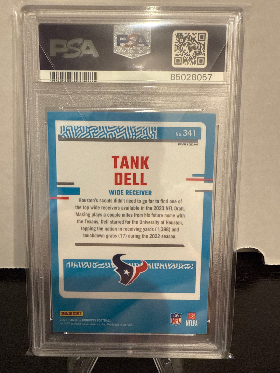 Tank Dell 2023 Donruss Optic Preview Blue Scope Rookie, PSA 10 Gem Mint