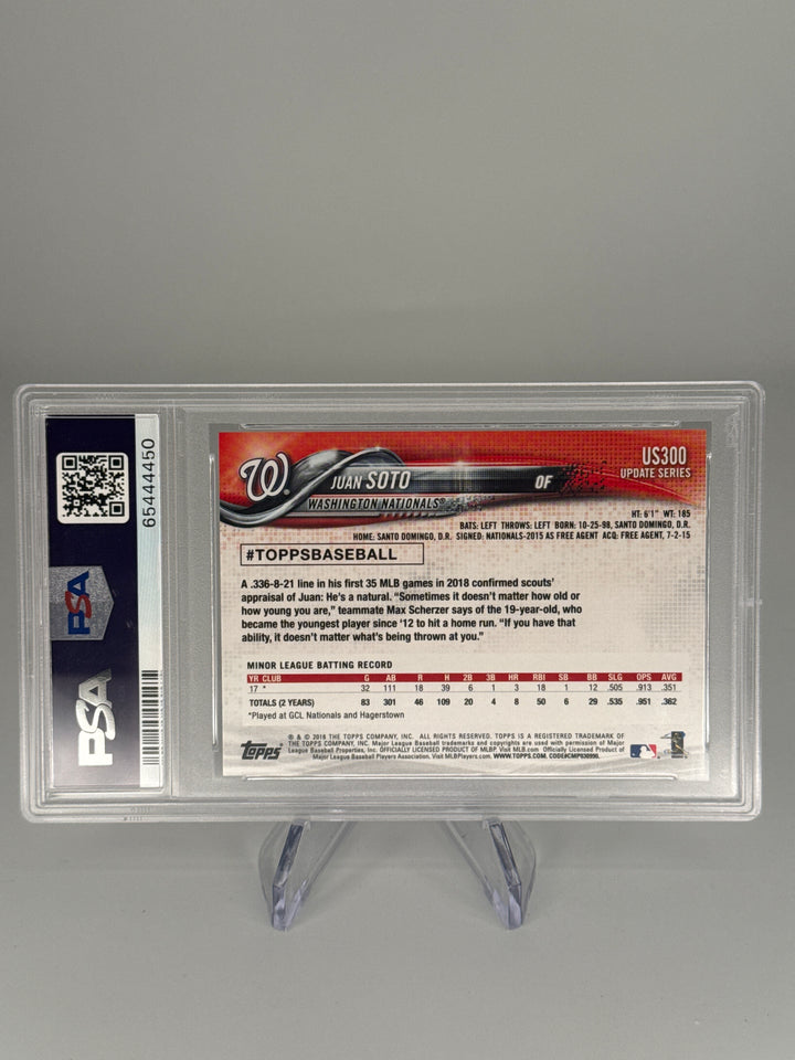 Juan Soto 2018 Topps Update Batting Rookie Card, PSA 10 Gem Mint