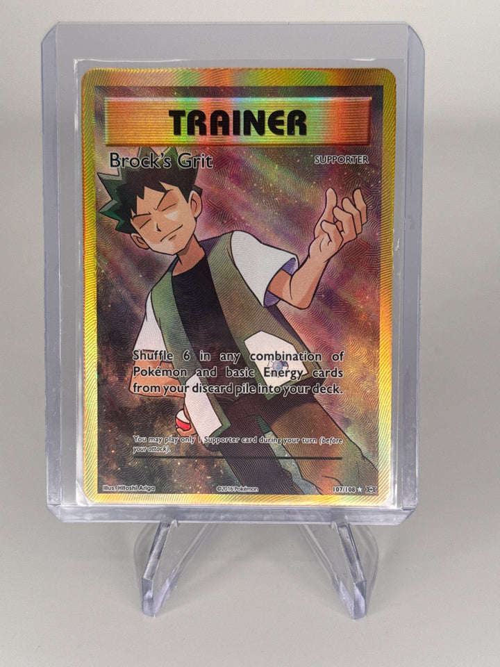 Pokemon TCG 2016 Brock's Grit XY Evolutions Full Art Trainer, 107/108
