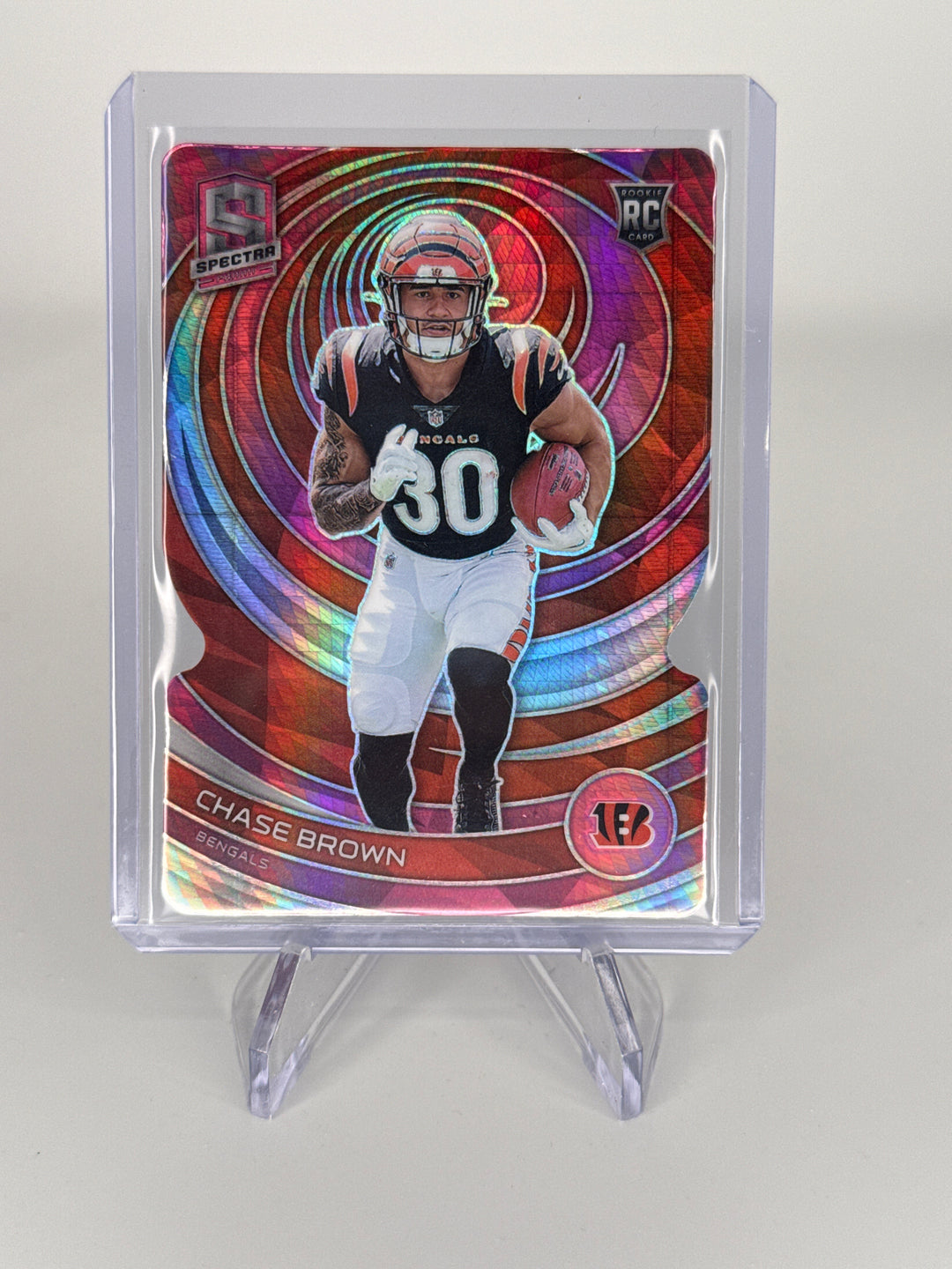 Chase Brown 2023 Panini Spectra Neon Pink Die Cut Rookie, 04/20