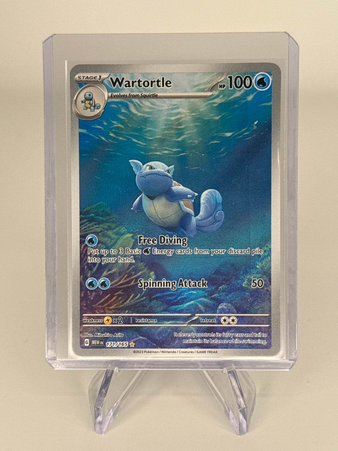 Pokémon TCG 2023 Wartortle Scarlet & Violet Illustration Rare, 171/165