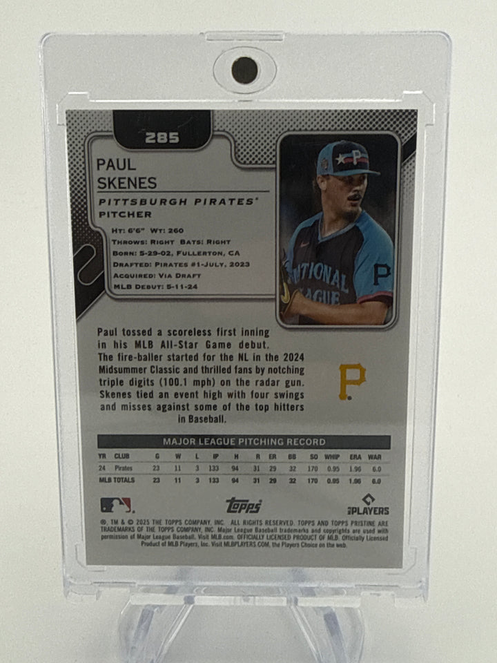 Paul Skenes 2025 Topps Pristine Primaries Refractor, 06/10