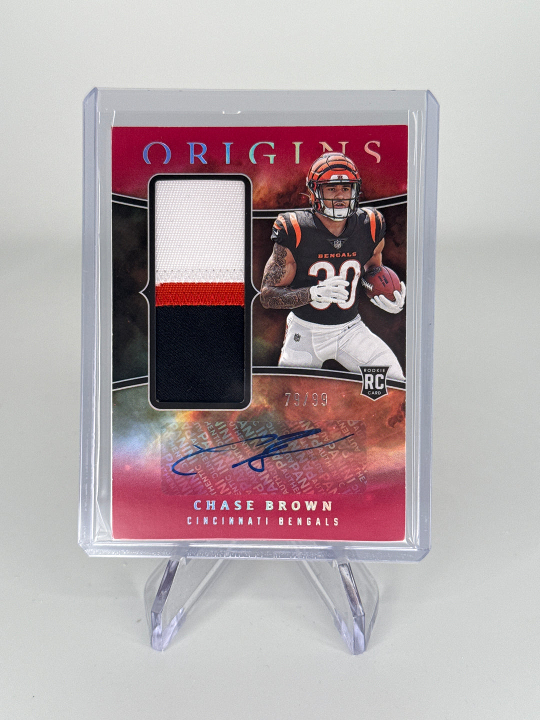 Chase Brown 2023 Panini Origins Rookie Patch Auto, 79/99