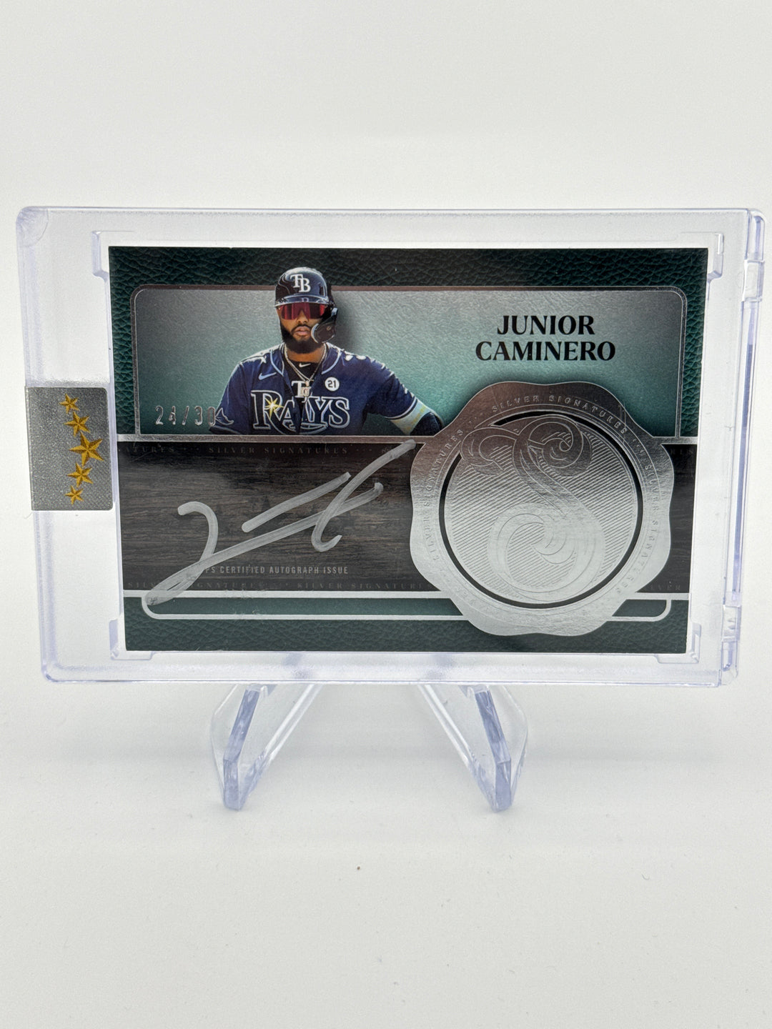 Junior Caminero 2025 Topps Five Star Silver Signatures Auto, 24/30