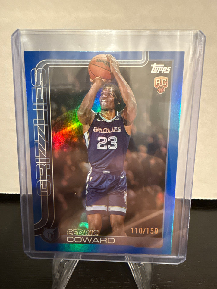Cedric Coward 2025 Topps Basketball Blue Rainbow Rookie, 110/150